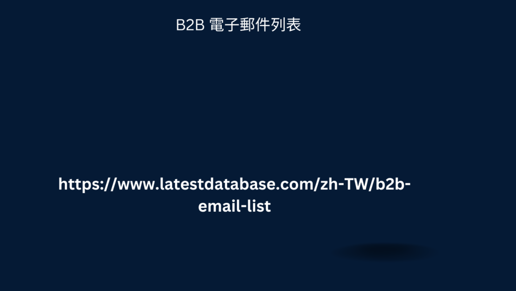 B2B 電子郵件列表 