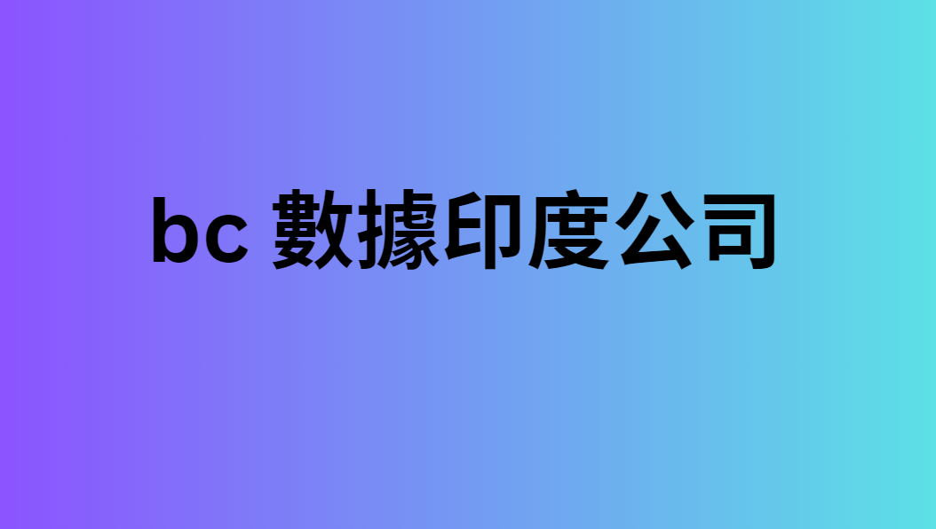 bc 數據印度公司 